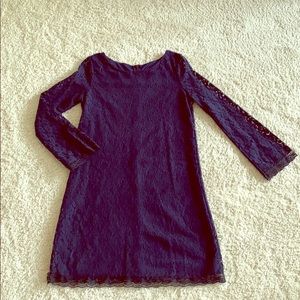 Nordstrom/Hidden Heart Navy Blue Lace Shift Dress